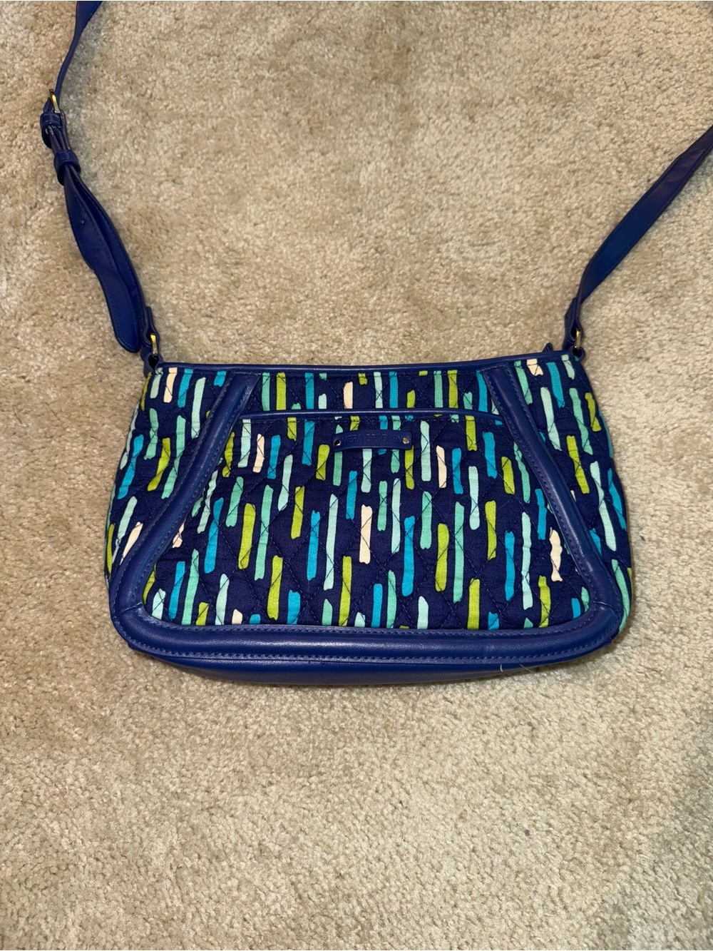 Vera Bradley Trimmed Trapeze Crossbody Bag in Katalina Showers